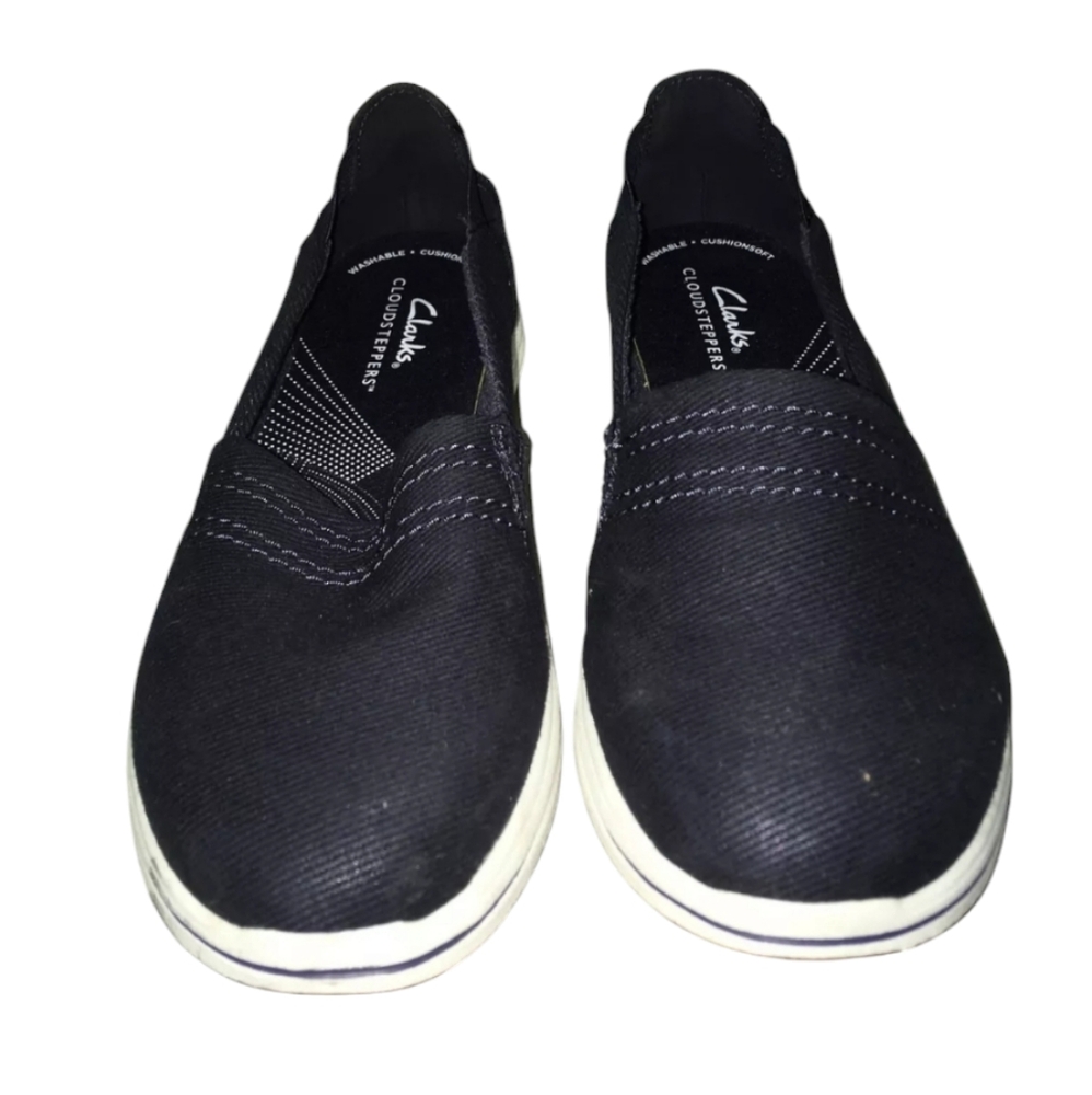 Clarks Cloudsteppers Breeze Step Women's Slip On Shoes Size 5 M Dark Navy Blue - Picture 2 of 6